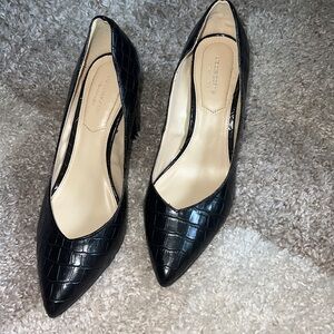 Black Leather Liz Claiborne Heels